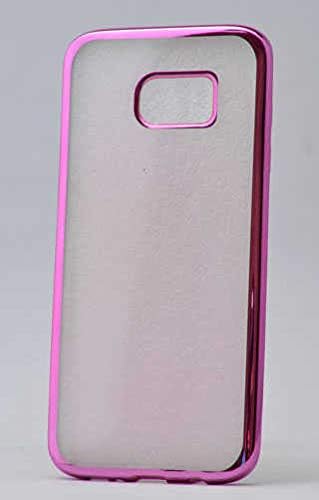 Galaxy S6 Uyumlu Lazer Kesim Yumuşak Silikon Kılıf (Pembe)