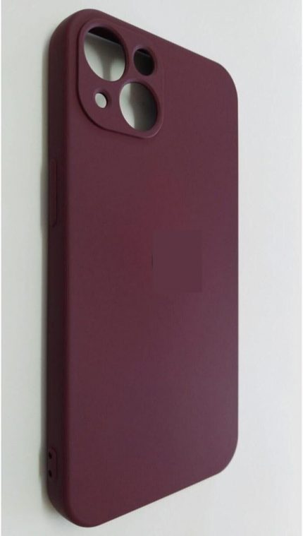 Iphone 13 ile uyumlu Kamera Korumalı Içi Kadife Telefon Kılıfı-bordo