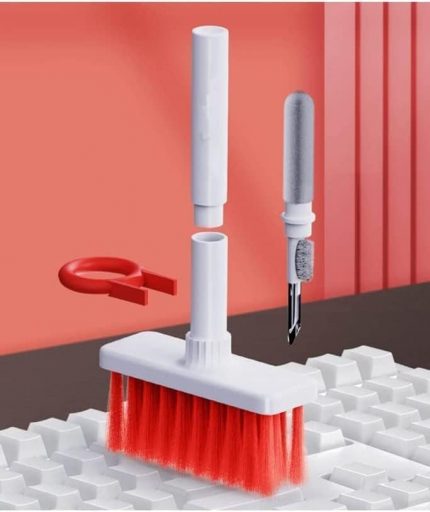 Home Yumuşak Klavye Fırçası, Kulaklık Temizleyici 5&apos;i 1 arada Çok İşlevli Elektronik Cihaz Temizleme Seti