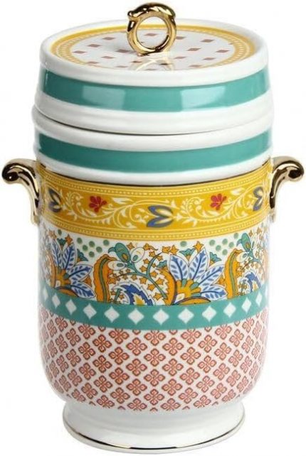 Art Eliana Bone Porselen Kulplu Kavanoz 22 cm