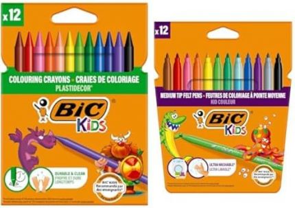 Plastidecor Pastel Boya ve Kid Couleur Keçeli Kalem Seti (12&apos;li + 12&apos;li)