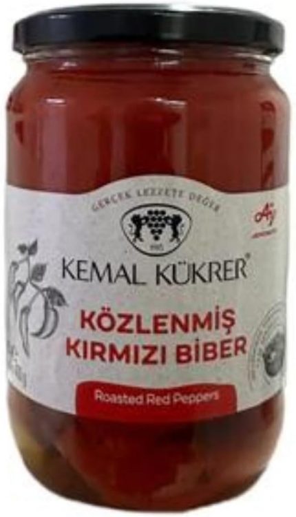 Kükrer Közlenmiş Kırmızı Biber Cam Kavanoz 720 cc