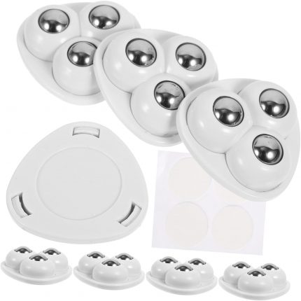 Home 4 Adet Mini Mobilya Tekeri,Aırfrey İçin Teker,Çok Amaçlı Eşya Tekeri,Yapışkanlı Çok Amaçlı Teker (Büyük, 4)