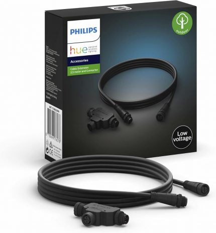 Hue Dış Mekan Low-Voltage Uzatma Kablosu 2,5M + T-part EU
