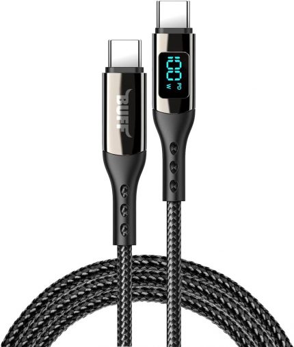 BL73 100W Type-C To Type-C 1.2 M 5A Pd Dijital Ekranlı Data/Şarj Kablosu