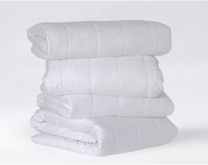 Cottonsoft Düz%100 Pamuk Bebek Yorgan, Beyaz, Bebek (95x145 cm)