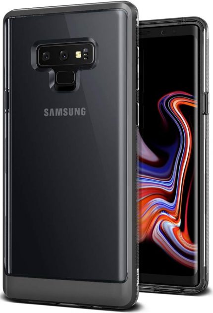 Design VRSN9CB Galaxy Note 9 Crystal Bumper Kılıf, Steel Silver