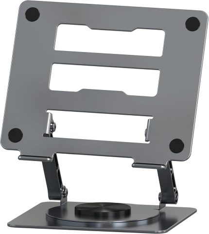 Stant Çelik Standı Ergonomik Bilgisayar Yükseltici Her Açıda Ayarlanabilir Stand Tüm Boyutlarda Notebook Uyumlu Notebook Standı Bilgisayar Stant (Gri - 360)