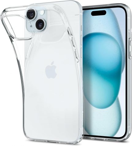 iPhone 15 Plus Kılıf Liquid Crystal 4 Tarafı Tam Koruma Crystal Clear - ACS06647