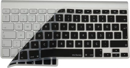 Klavye Kılıfı Magic Keyboard-1 A1314 A1242 Model Apple ile Uyumlu Türkçe Q Baskı Silikon Kılıf Siyah