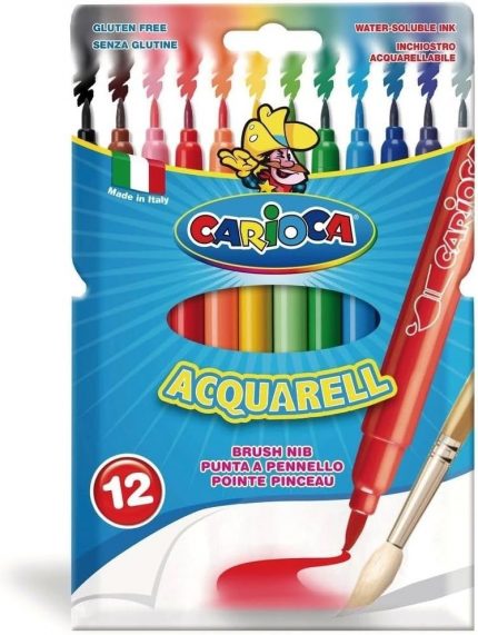 Acquarell Fırça Uçlu Keçeli Boya Kalemi 12&apos;Li