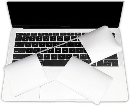 Macbook Air M1 13 inç Laptop Kaplama Sticker Koruyucu Touchpad Trackpad A2337 A2179 A1932 ile Uyumlu Gümüş