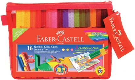 Faber Castell Keçeli Kalem, Fileli, Fermuarlı 16 Parça