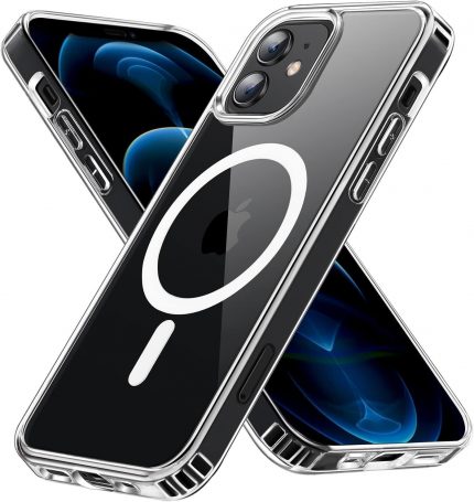 iPhone 11 MagSafe ile Uyumlu ŞEFFAF, Manyetik Kılıf, Kablosuz Şarj Desteği, Ultra Berrak Kapak, 1&apos;e 1 Uyumlu, Çevre Dostu Malzeme, Güçlü Koruma, Optimal Case (Şeffaf)