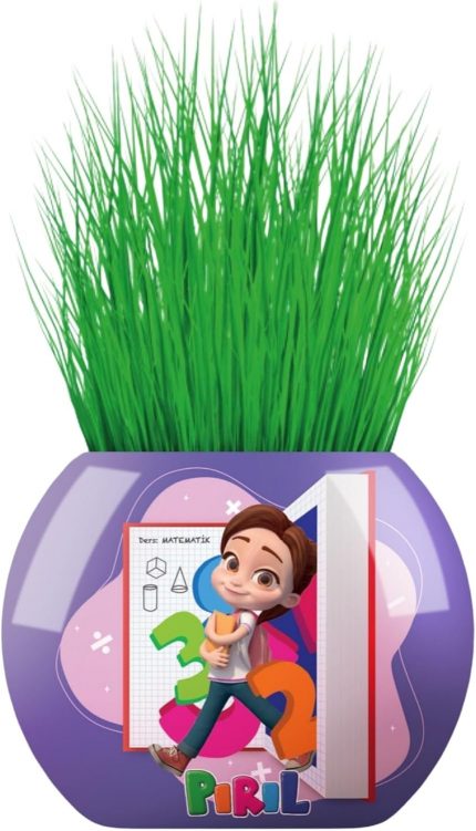 Pırıl Temalı Çim Adam 6&apos;lı Set – Çocuklar İçin Eğitici ve Eğlenceli Bitki Yetiştirme Kiti