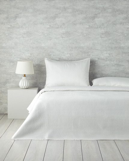 Home Sisilla Saten Çift Kişilik Yatak Örtüsü Takımı Ekru