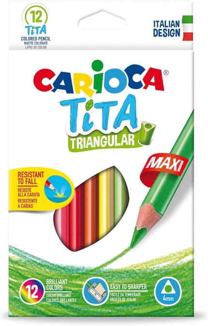 Tita Maxi Üçgen Kuru Boya Kalemi 12&apos;Li