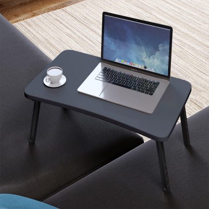 Laptop Sehpası Katlanabilir Yatak Koltuk Üstü Kahvaltı Bilgisayar Sehpası (Antrasit Gri)