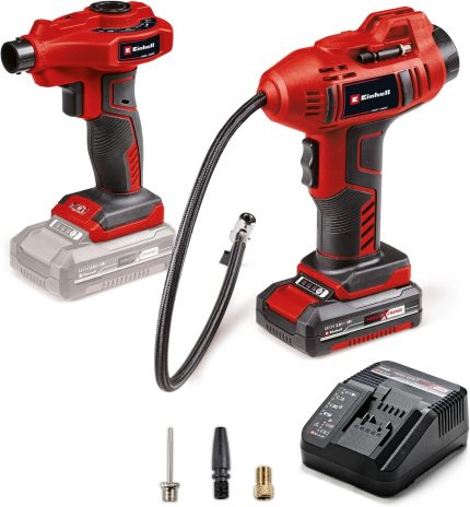 akülü araç hava kompresörü CE-CC 18 Li + akülü hava pompası CE-AP 18 Li Power X-Change Set (18 V, Aksesuarlar dahil, 1x 2.0 Ah akü ve şarj cihazı dahil)