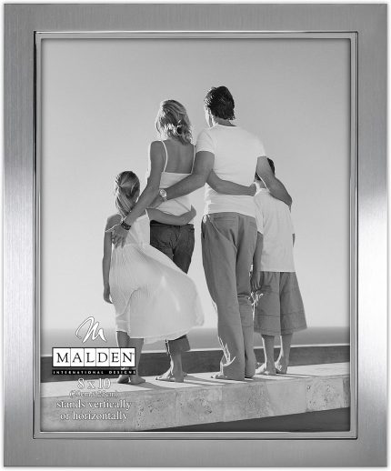 International Designs Uptown Mat Gümüş, Gümüş Moda Metal Çerçeve, 8x10, Gümüş